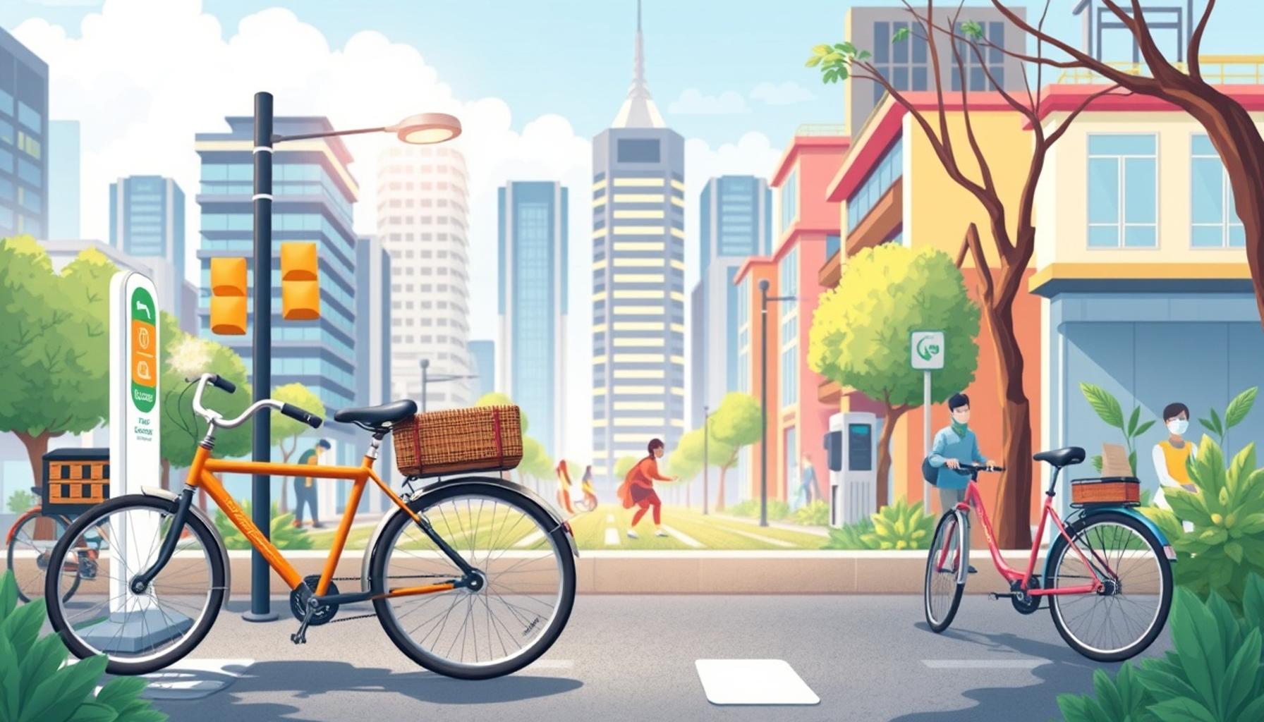 Mobilidade Urbana Sustentável: O Papel das Bicicletas e dos Veículos Elétricos Compartilhados